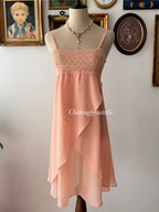 Orange Chiffon Slip Dress size S