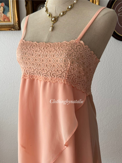 Orange Chiffon Slip Dress size S