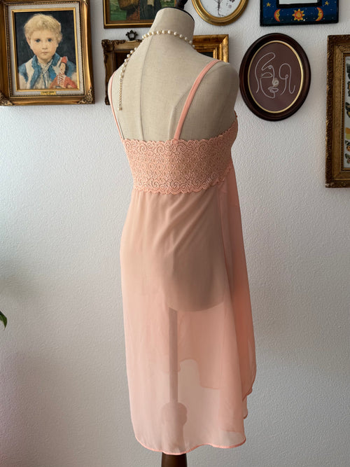 Orange Chiffon Slip Dress size S