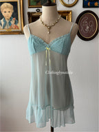 VS Blue Mesh Mini Dress size M
