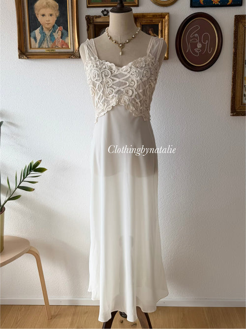 California Dynasty Maxi Chiffon Gown Size M