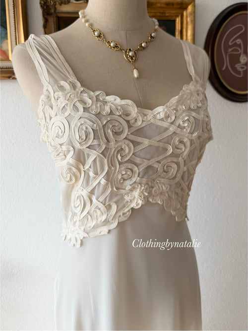 California Dynasty Maxi Chiffon Gown Size M