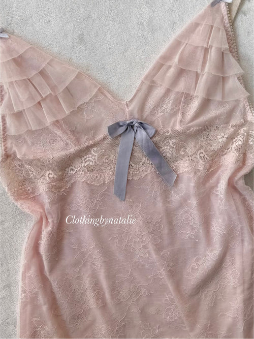 Nude Pink Lace Slip size S