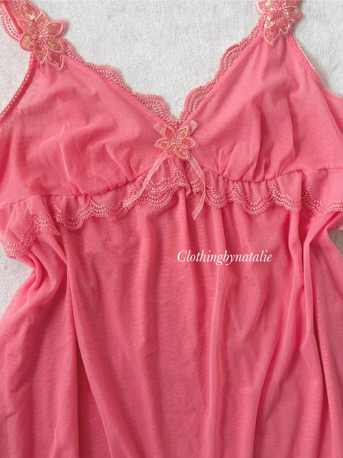 Strawberry Mesh Babydoll size M