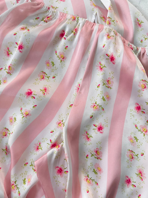 Victoria’s Secret Pink Floral Satin Pyjama Size M