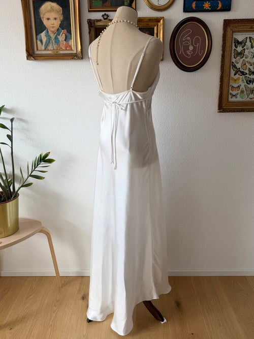 Inbloom White Satin Maxi Gown Size M
