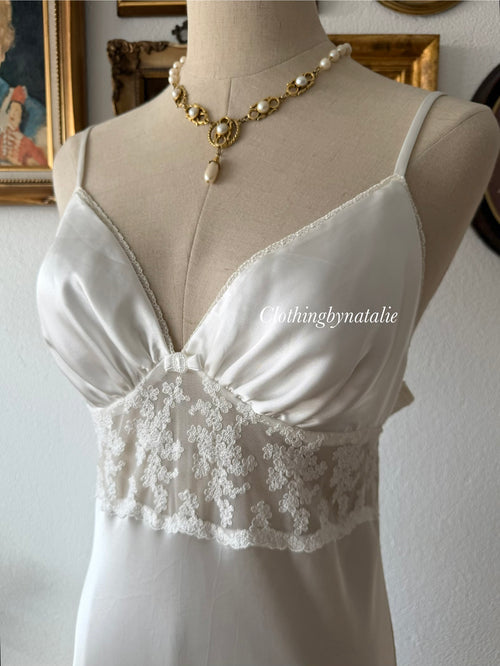 Inbloom White Satin Maxi Gown Size M