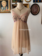 Coquette Nude Mesh Babydoll size S