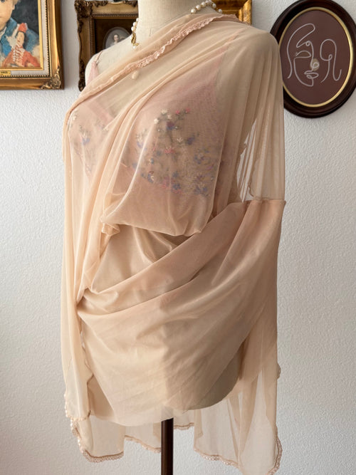 Coquette Nude Mesh Babydoll size S