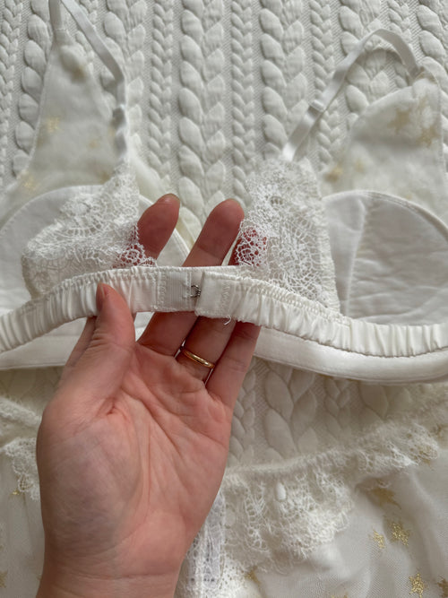 White Star Mesh Bralette Set (New-S/75A/B)