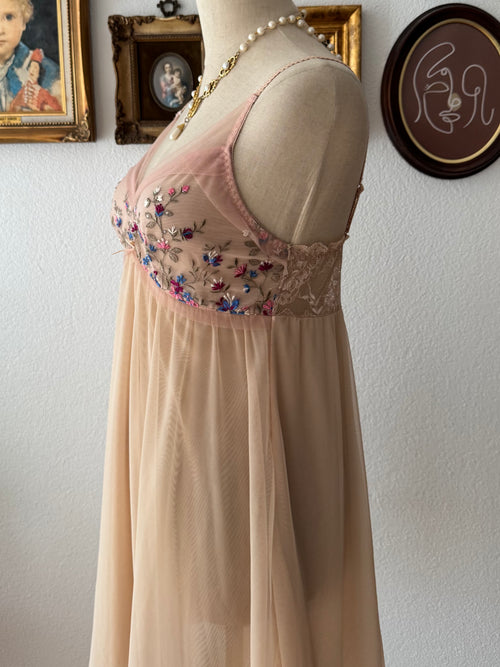 Coquette Nude Mesh Babydoll size S