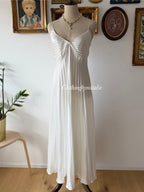 California Dynasty Pleated Satin Maxi Gown Size M/small L