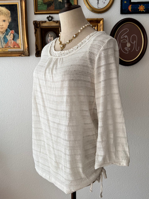 Cream Knit Blouse size S