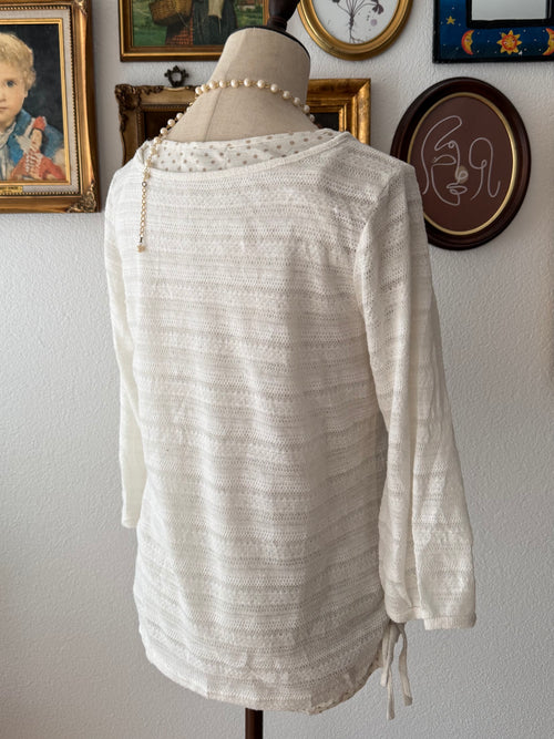 Cream Knit Blouse size S