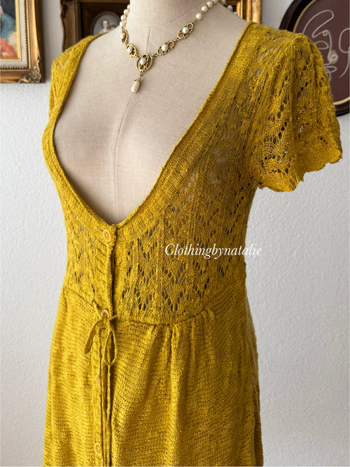 Mustard Knit Dress Size M