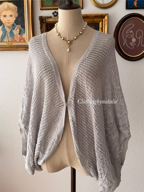 Grey Knit Cardigan Size M/L