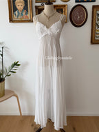 Flora Pleated Chiffon Maxi Gown Size S