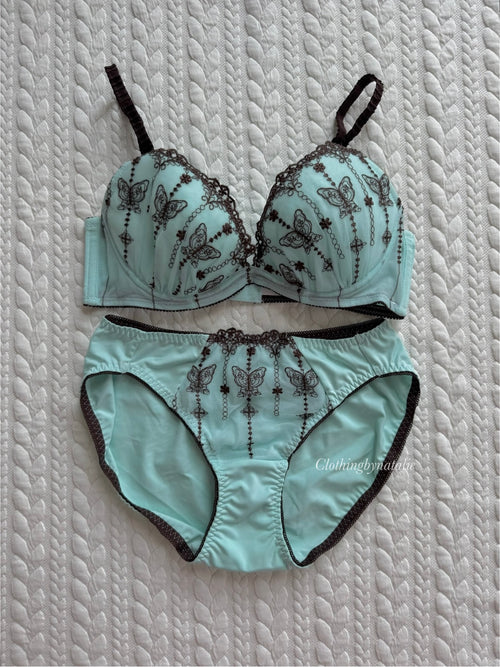 Green Lace Lingerie Set (New-75C)