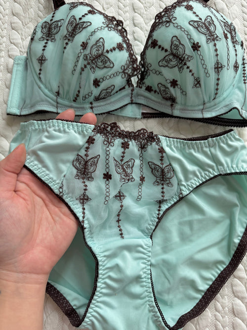 Green Lace Lingerie Set (New-75C)