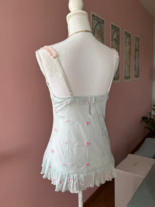 VS Mint Floral Mesh Babydoll (S/36B)