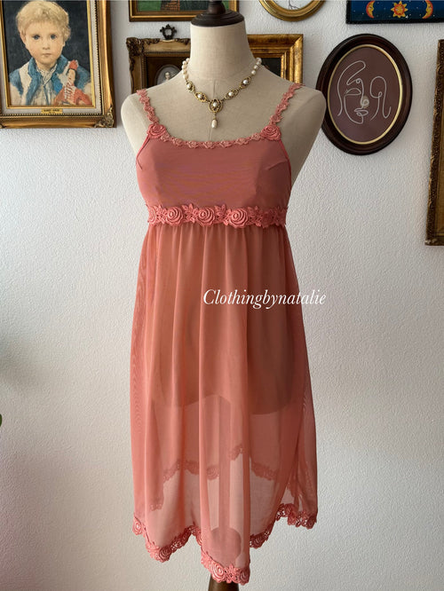 Brown Orange Mesh Slip size S