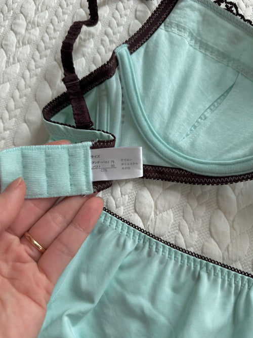 Green Lace Lingerie Set (New-75C)