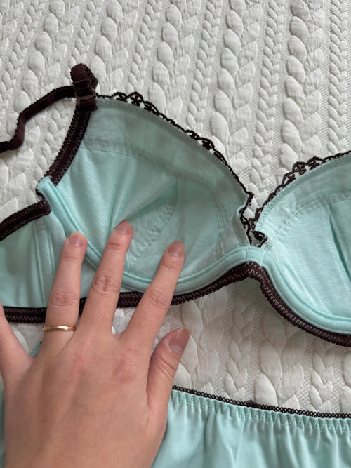Green Lace Lingerie Set (New-75C)
