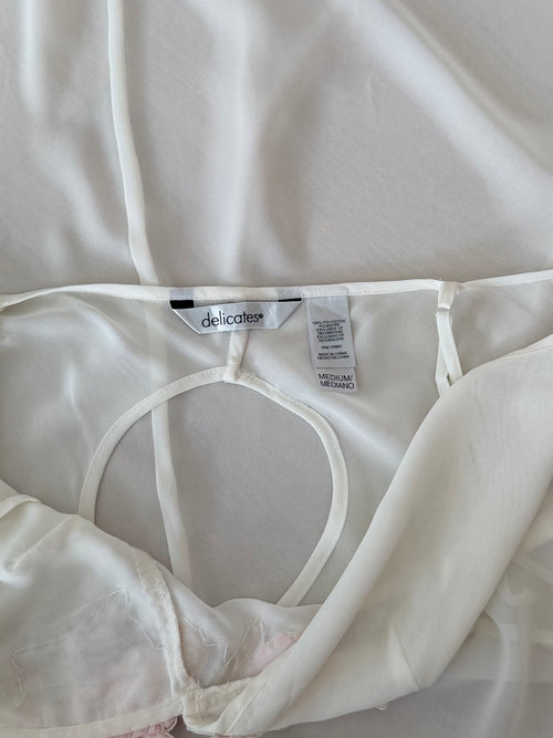 Delicates Sheer Chiffon Maxi Gown Size M