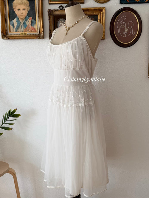 Gotham White Nylon Babydoll Size M