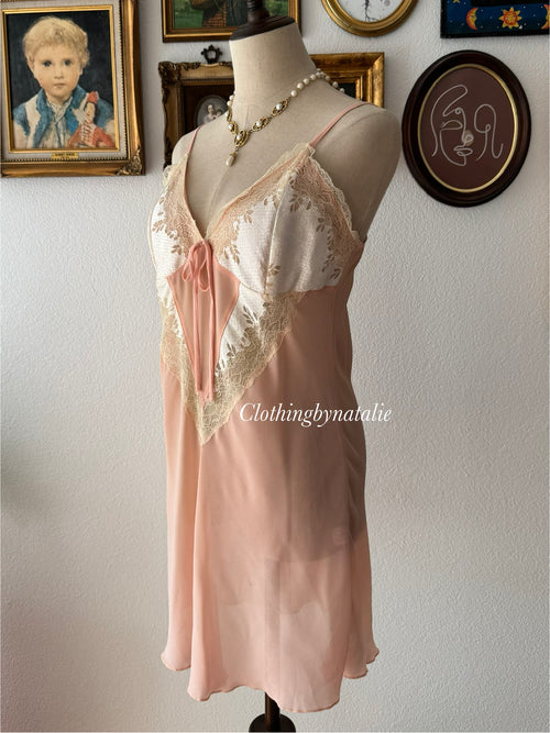 Orange Chiffon Slip size M
