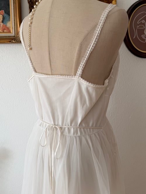Gotham White Nylon Babydoll Size M
