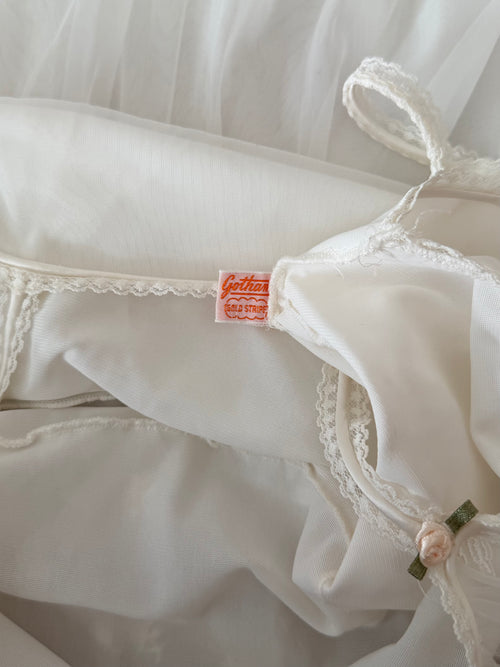 Gotham White Nylon Babydoll Size M