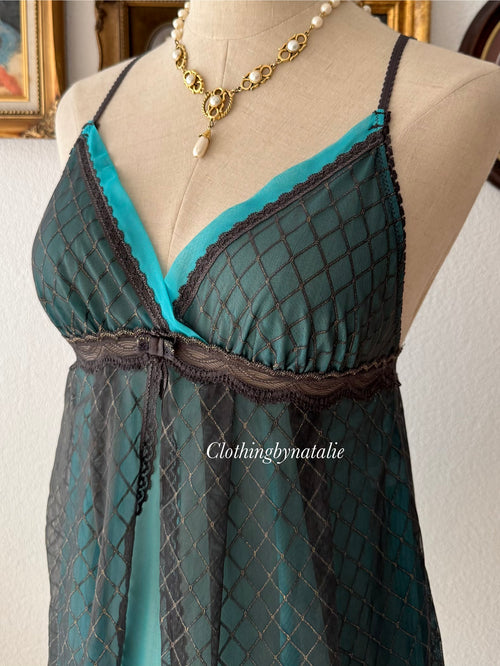 Green Mesh Babydoll size M