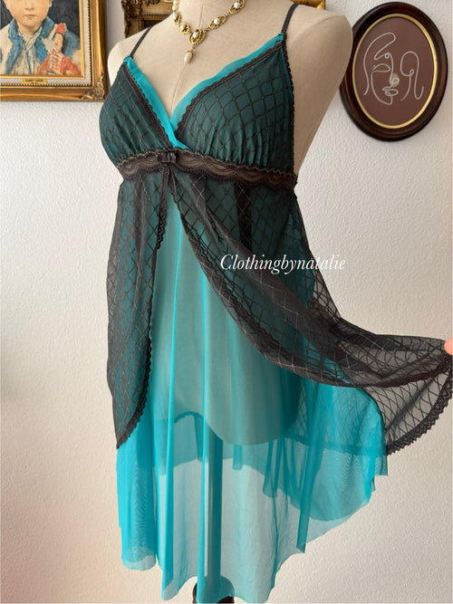 Green Mesh Babydoll size M