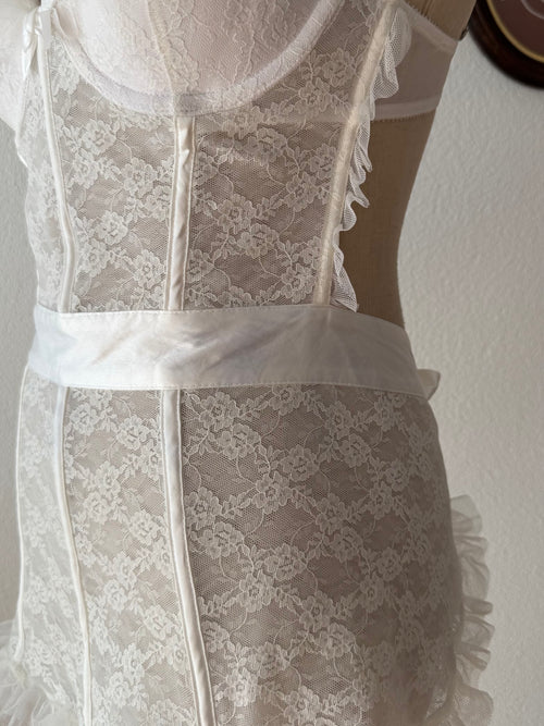 VS White Lace Maid Bustier size 36B