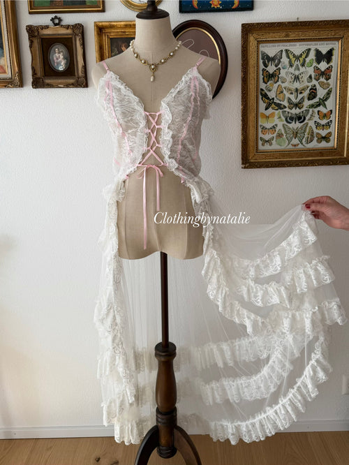 Victorian Style Mesh Maxi Tutu Babydoll Size S/M