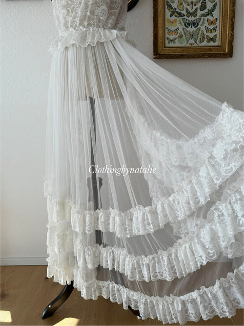 Victorian Style Mesh Maxi Tutu Babydoll Size S/M