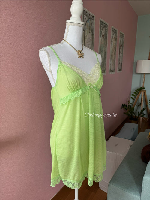 Coquette Green Mesh Mini Dress (S)