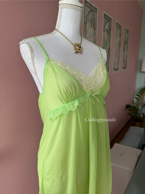 Coquette Green Mesh Mini Dress (S)