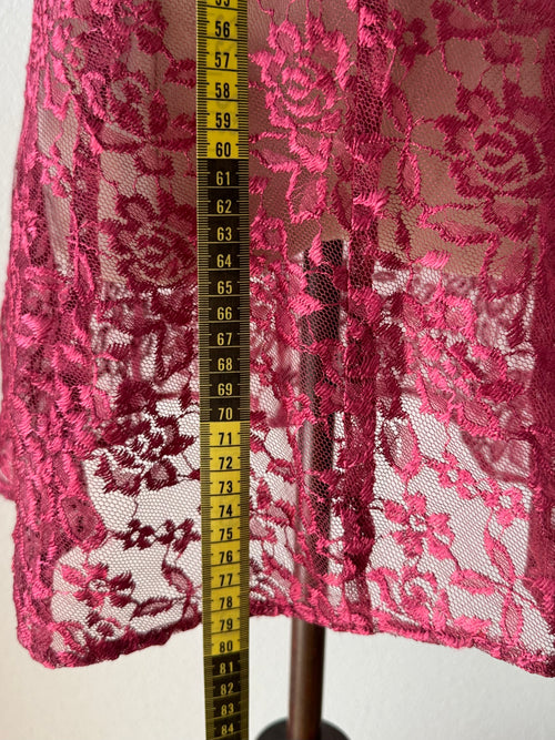 Burgundy Lace Slip Size S