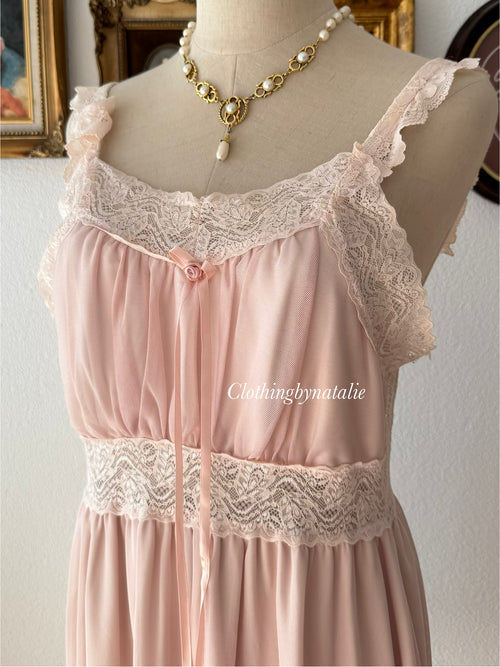 Coquette Pink Mesh Babydoll size M
