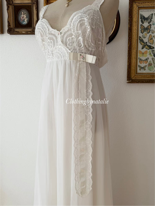 Shadowline Bridal Maxi Nylon Chiffon Gown Size M