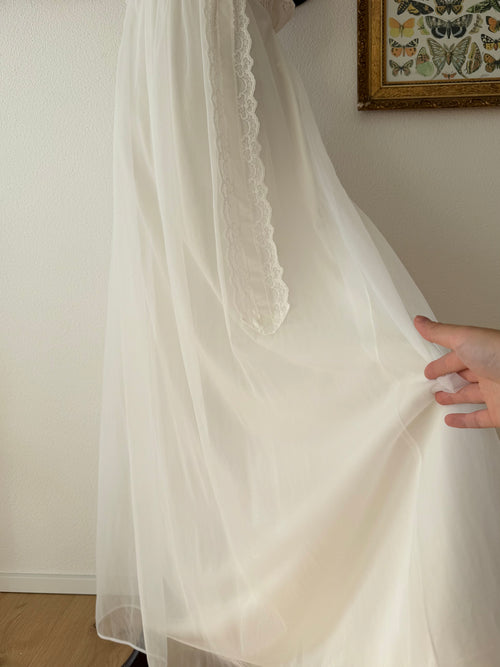 Shadowline Bridal Maxi Nylon Chiffon Gown Size M