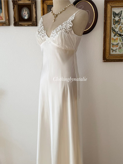 Neiman Marcus Bridal Satin Maxi Gown Size S