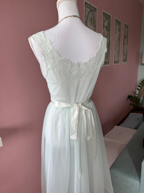 VTG Mint Chiffon Babydoll (S)
