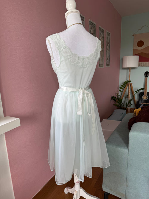 VTG Mint Chiffon Babydoll (S)