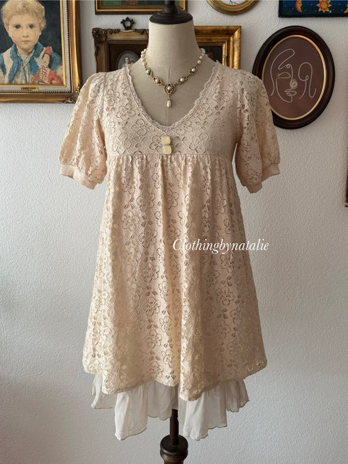 Cotton Lace Babydoll Dress size S
