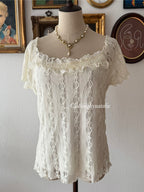 White Lace Blouse size M