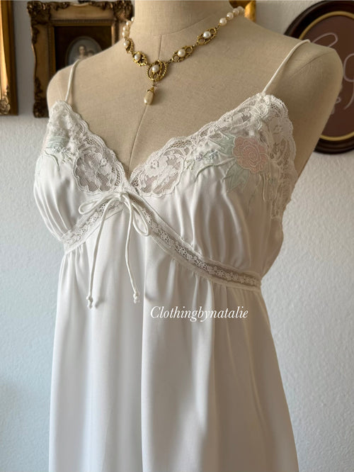 Sara Beth White Maxi Satin Gown Size S