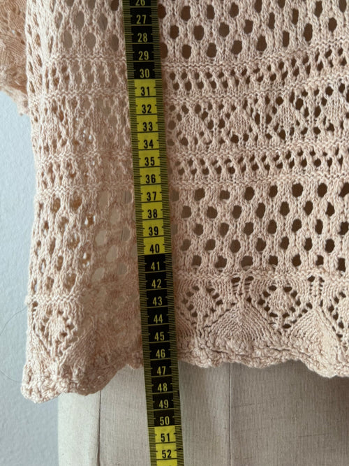 Coquette Orange Knit Blouse Size S/M